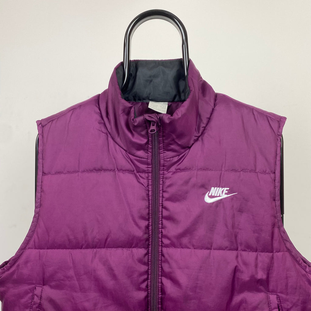 00s Nike Puffer Gilet Jacket Purple Small
