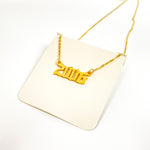 2006 Birth Year Necklace Chain Gold