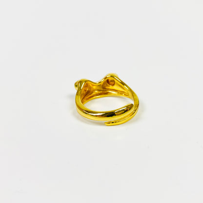 Adjustable Frog Ring Gold