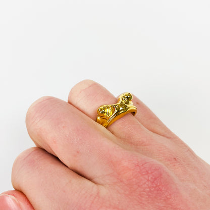 Adjustable Frog Ring Gold