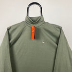 Vintage Nike Mock Neck Sweatshirt Green XS