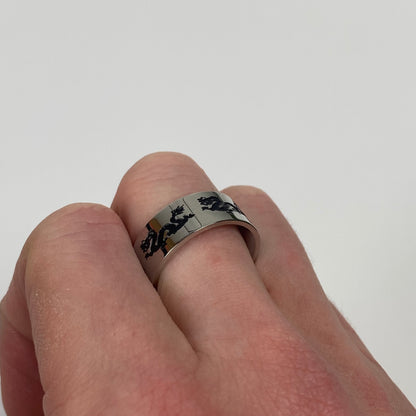 Retro Dragon Ring Silver