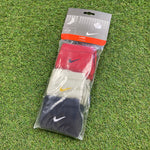 90s Nike Socks 3 Pack Brown Red Blue