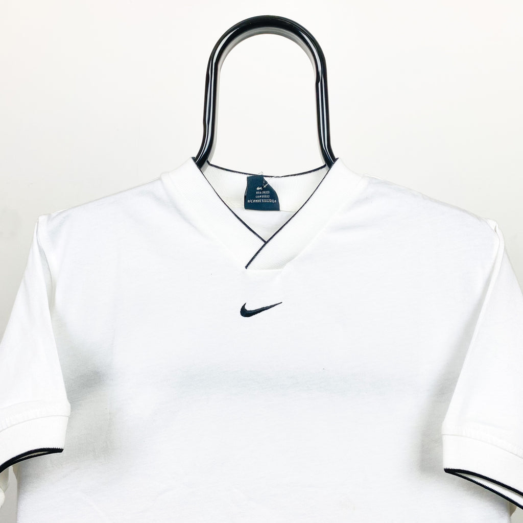 90s Nike Centre Swoosh T-Shirt White XS