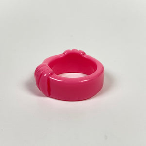 Retro Chunky Octopus Ring Pink