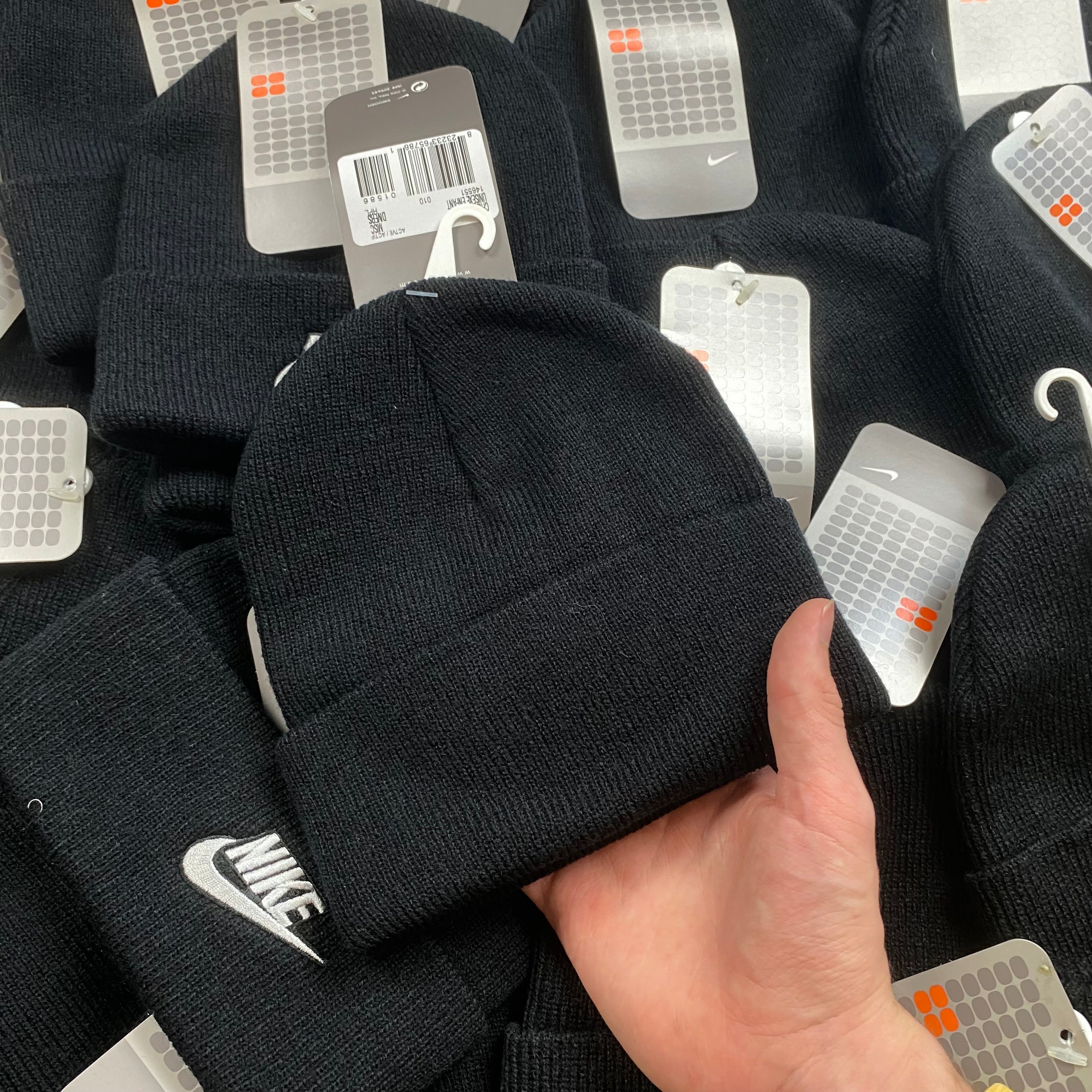 Vintage Nike Beanie Hat Black