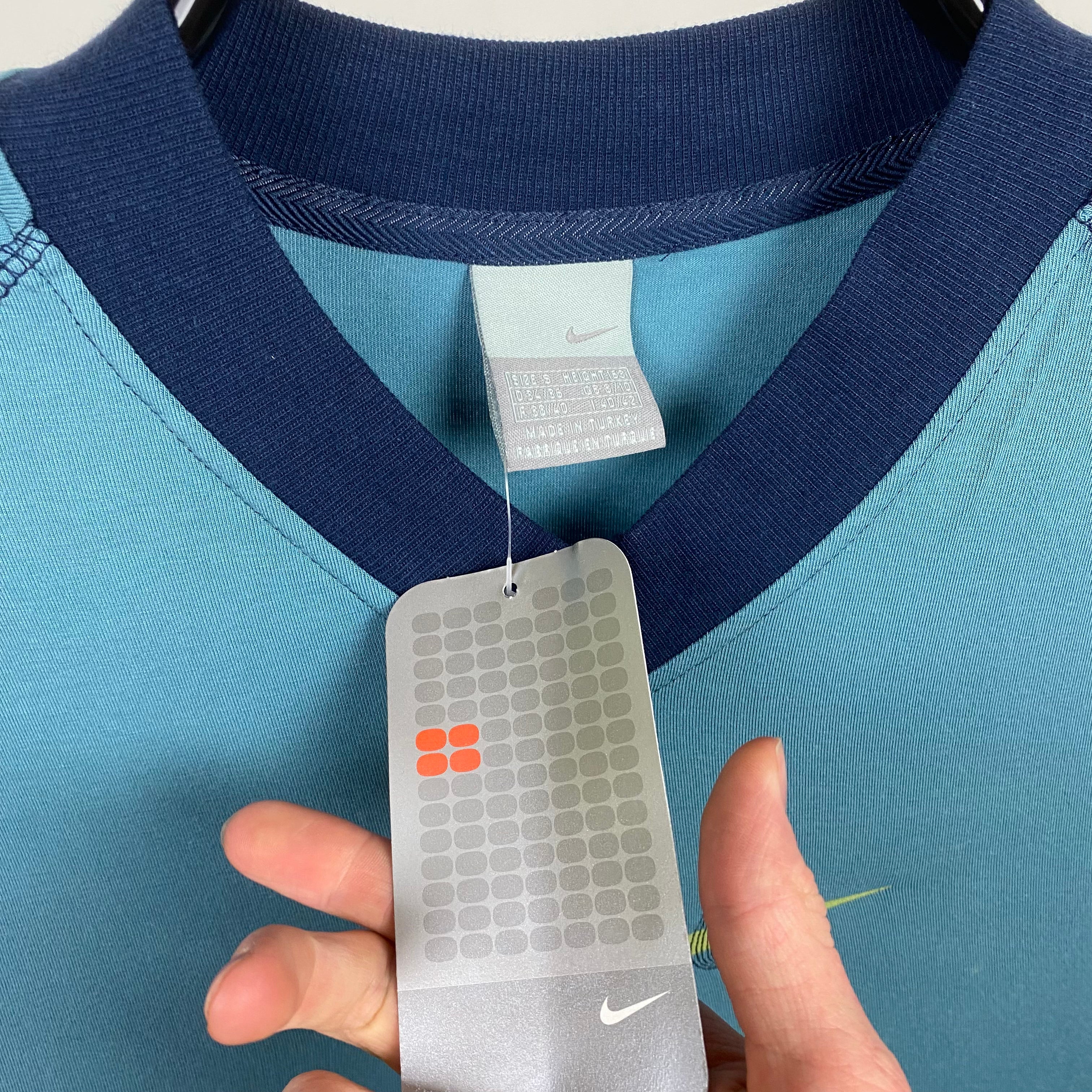 00s Nike Long Sleeve T-Shirt Blue Small