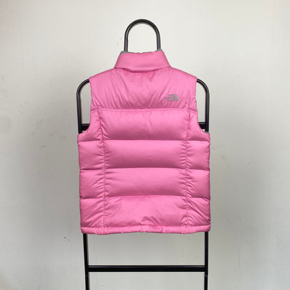 00s The North Face Puffer Gilet Jacket Pink XS