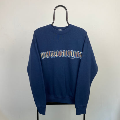 Retro 90s Surf Sweatshirt Blue Large