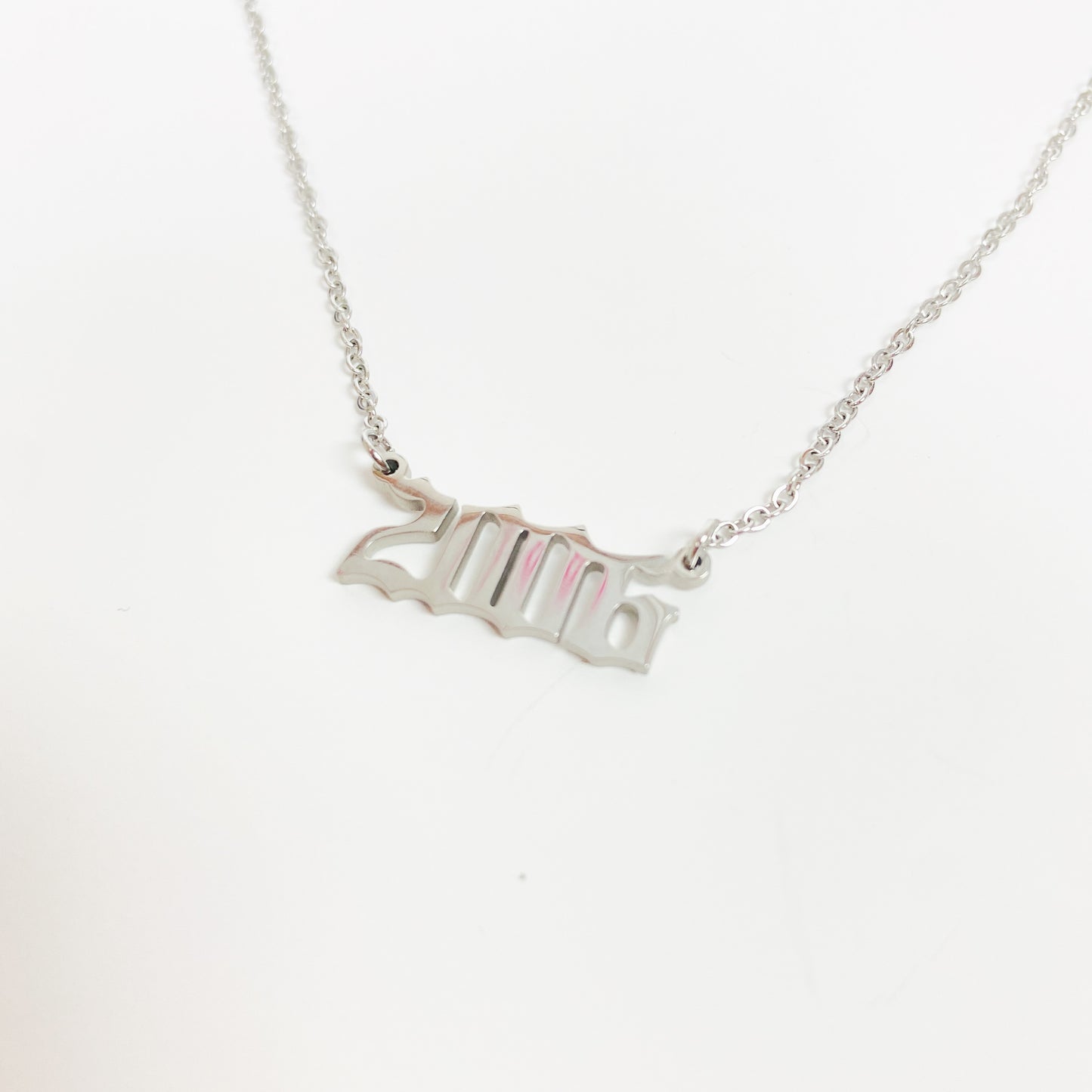 Retro 2006 Birth Year Necklace Chain Silver