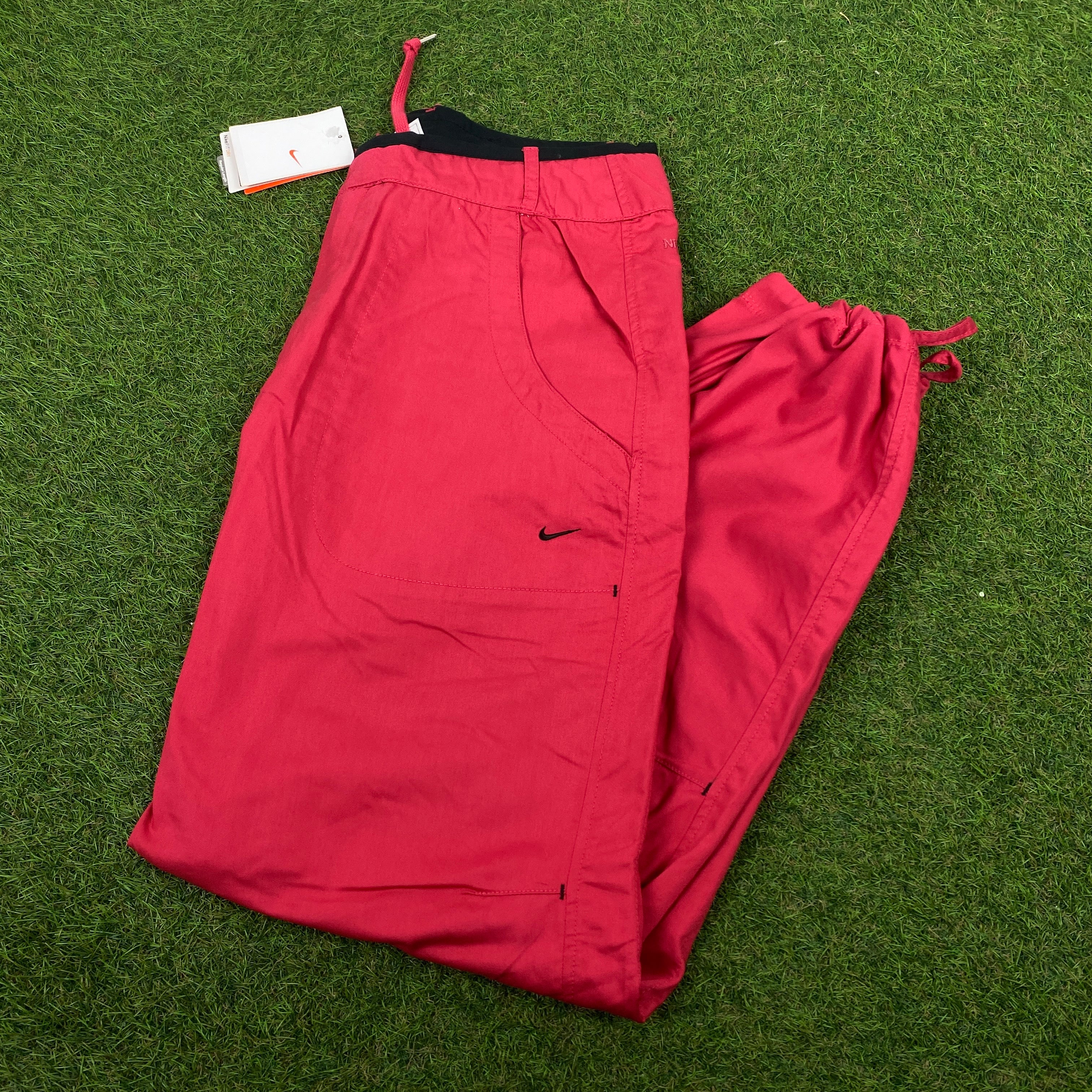 00s Nike Parachute Cargo Joggers Pink Red XS