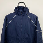 90s Nike Clima-Fit Waterproof Puffer Jacket Blue Medium