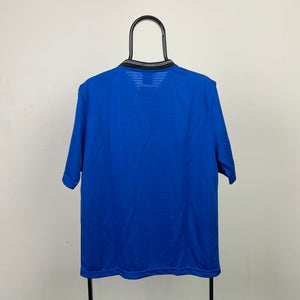 90s Nike Town Football Shirt T-Shirt Blue Large