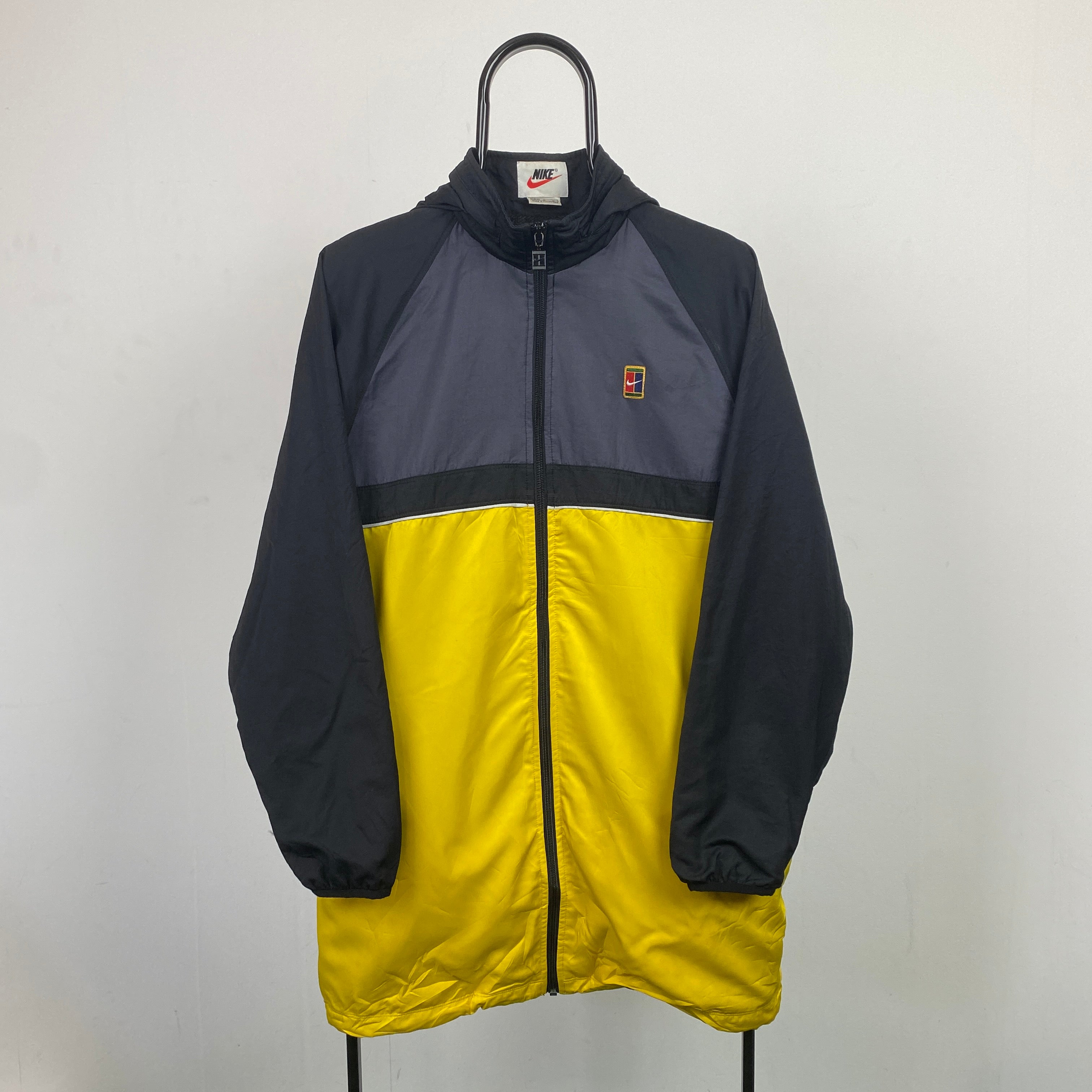 90s Nike Challenge Court Windbreaker Jacket Yellow Medium