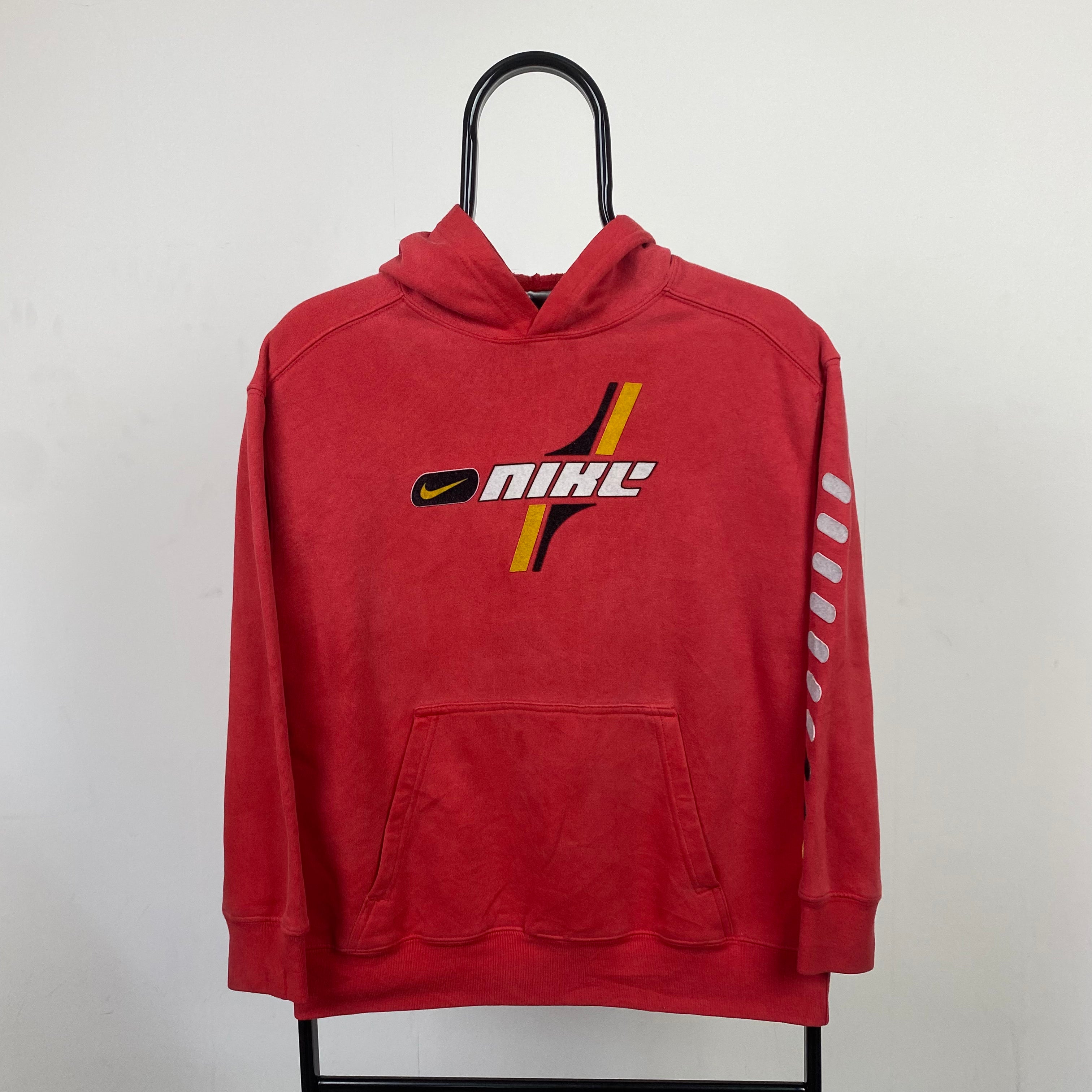 Red nike 2025 check hoodie