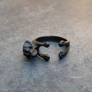 Adjustable Dog Ring In Black
