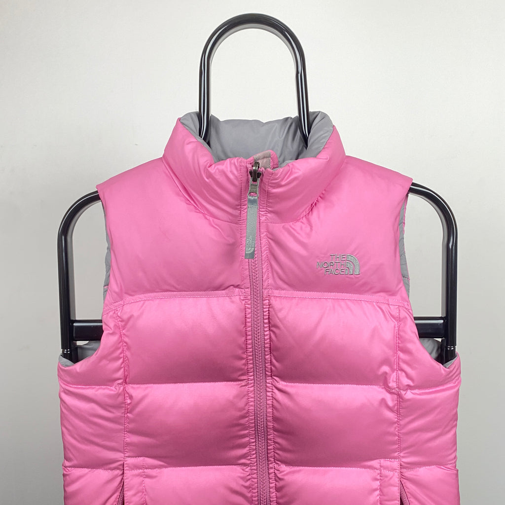 00s The North Face Puffer Gilet Jacket Pink XS