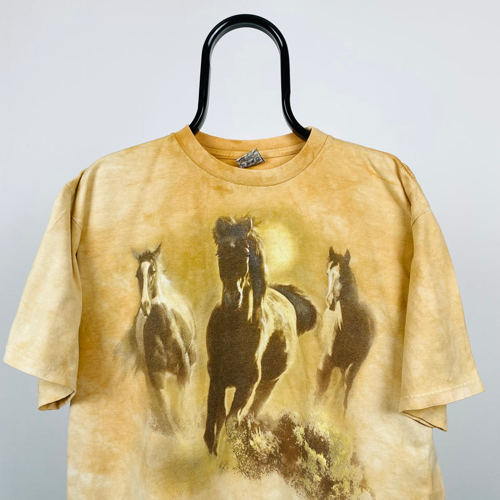 Retro 90s Horse T-Shirt Brown Large