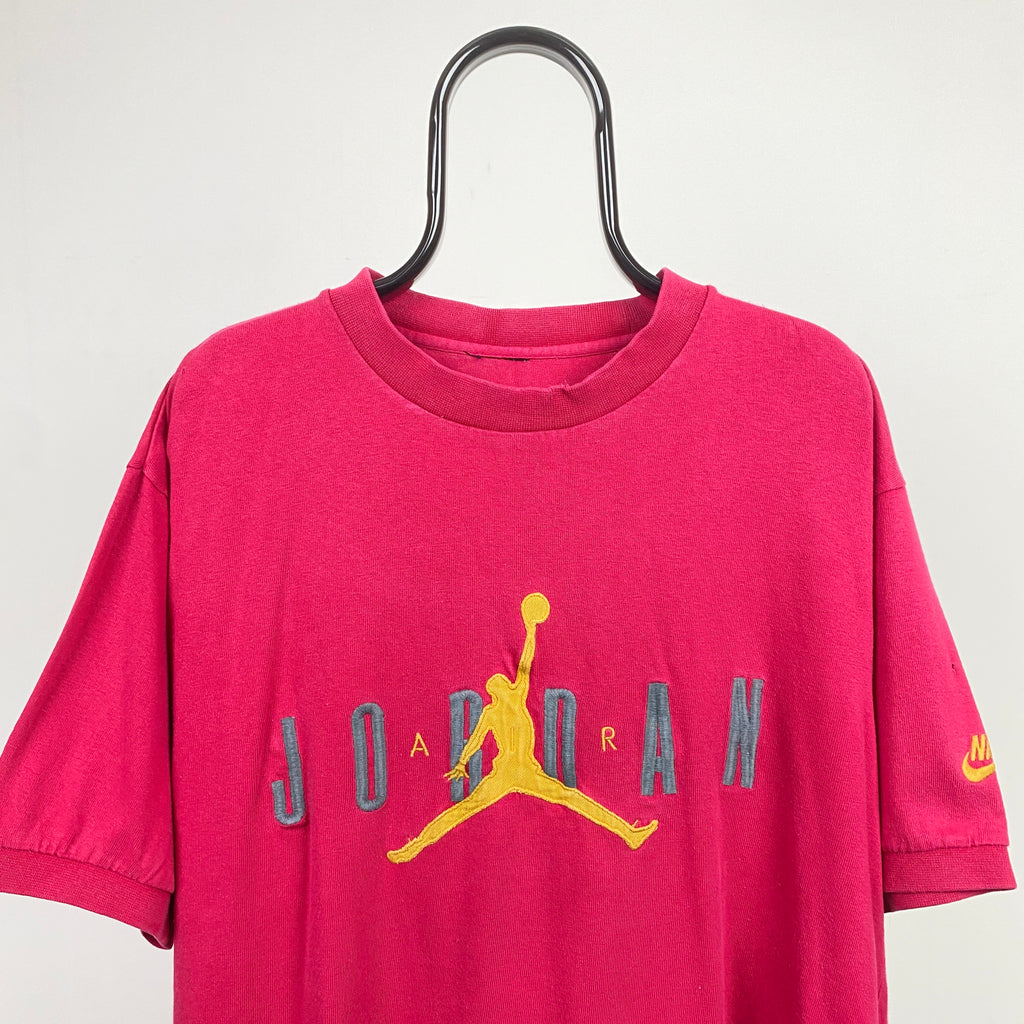 90s Nike Air Jordan T-Shirt Red Large