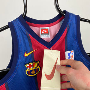 90s Nike Barcelona Basketball Vest T-Shirt Blue XS