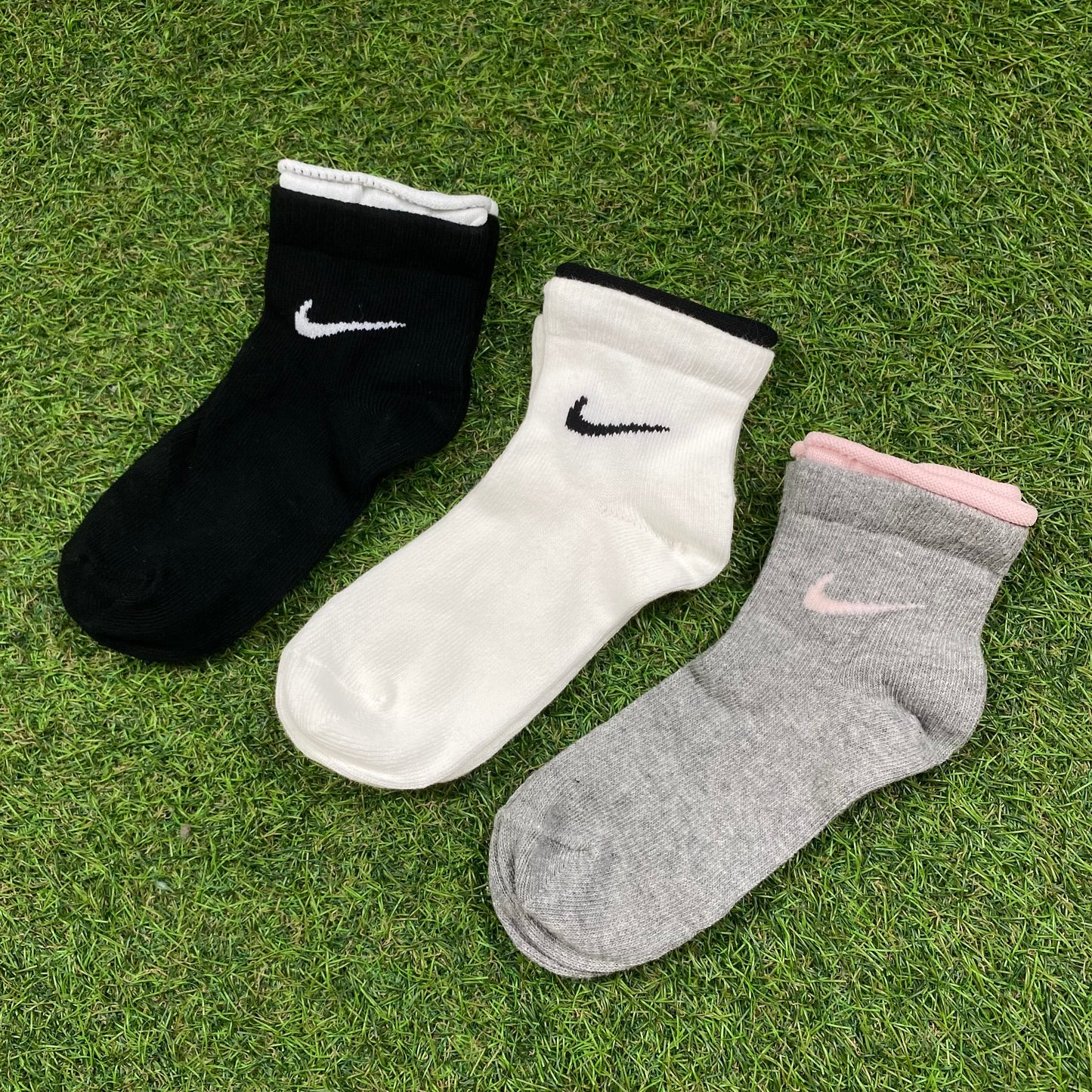 Vintage Nike Socks 3 Pack Colour UK12-5