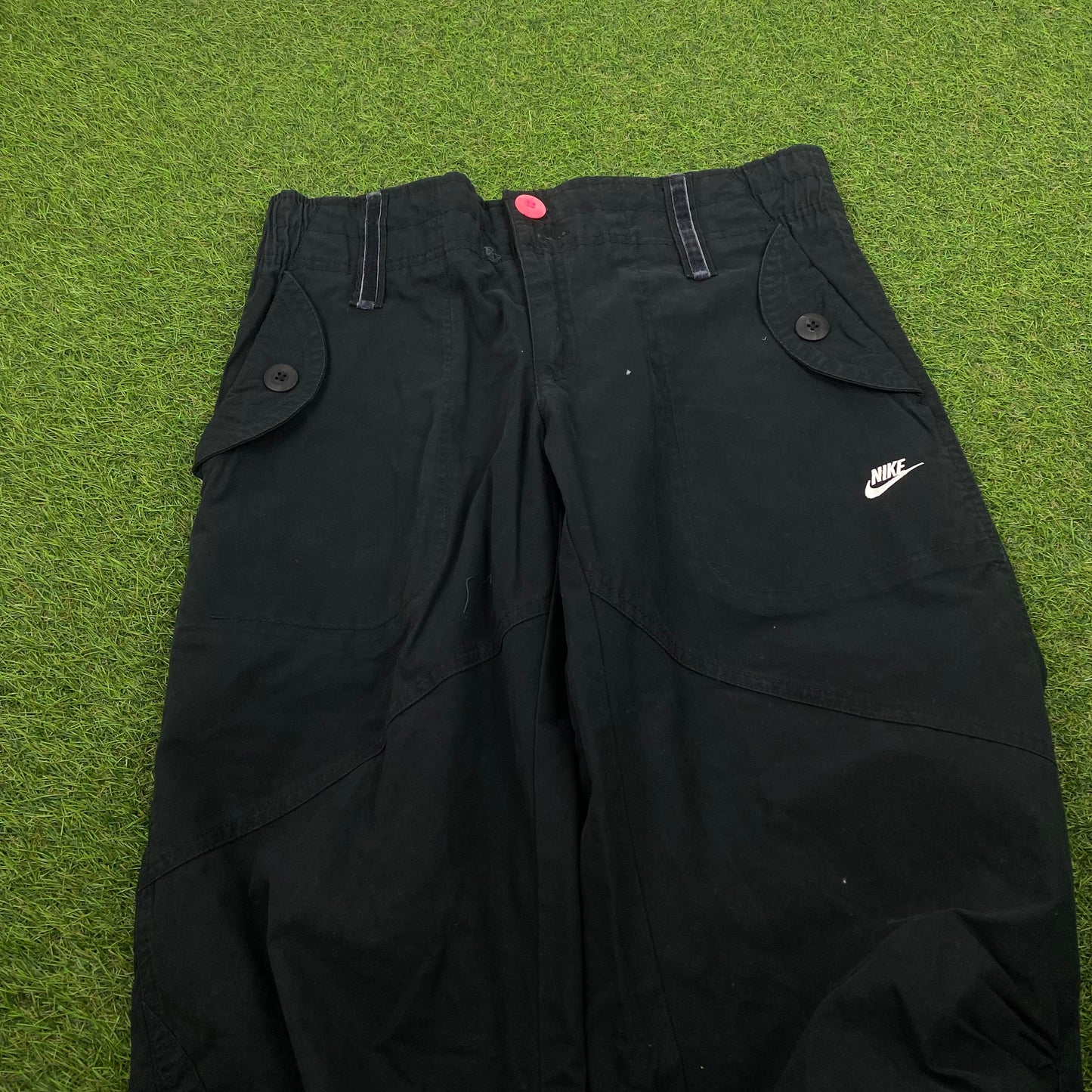 Vintage Nike Cargo Trousers Joggers Black XXS