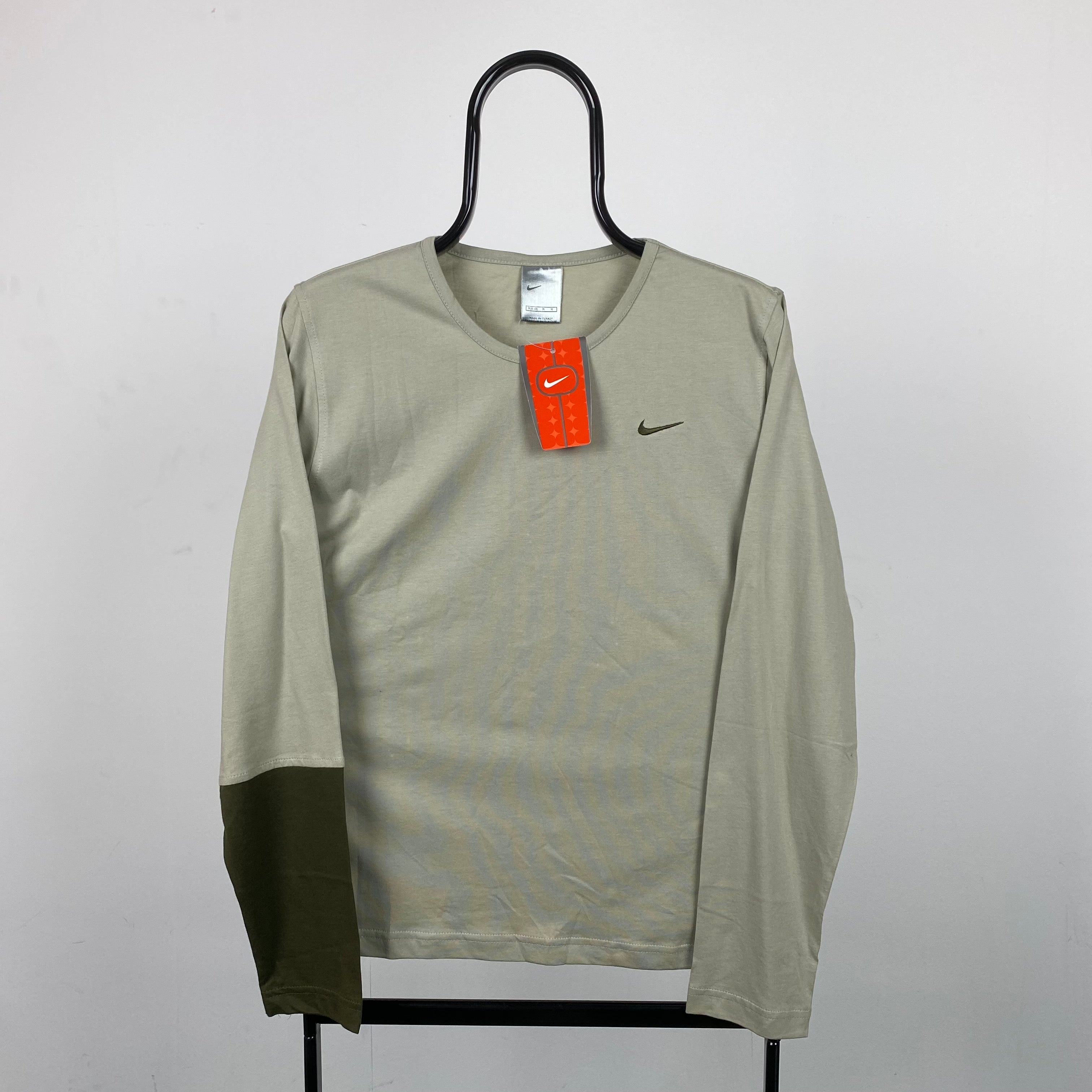 Vintage Nike Long Sleeve T-Shirt Brown Medium