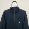 90’s Nike 1/4 Zip Sweatshirt Black Large