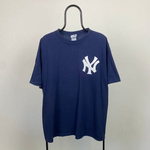 Retro Majestic Yankees T-Shirt Blue XL