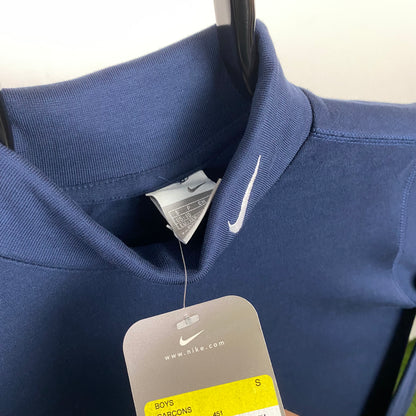 90s Nike Mock Neck Sweatshirt Blue XS