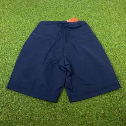 90s Nike Adjustable Shorts Blue Small