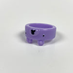Retro Chunky Bear Ring Purple