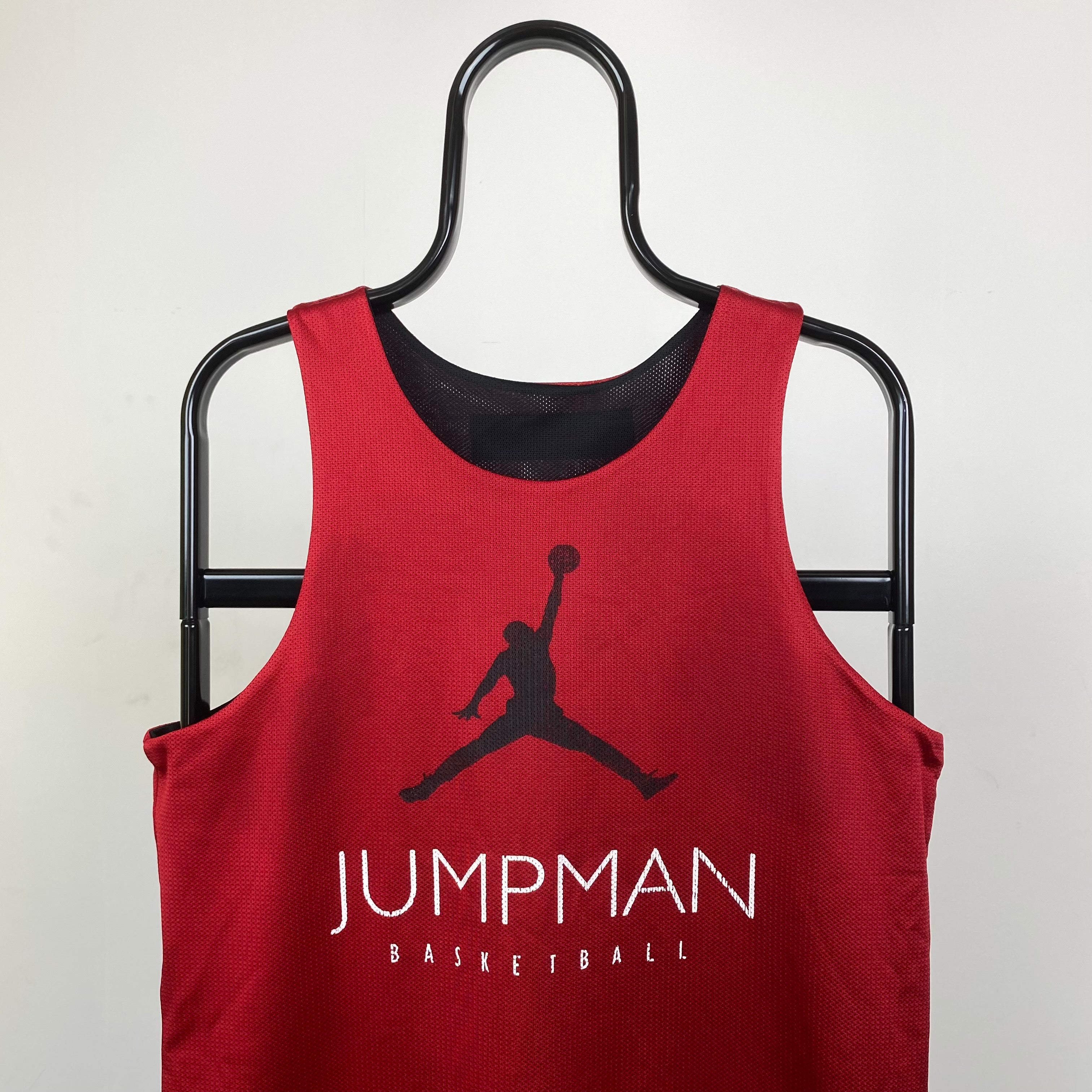 Vintage Nike Jordan Basketball Jersey Vest Red Small