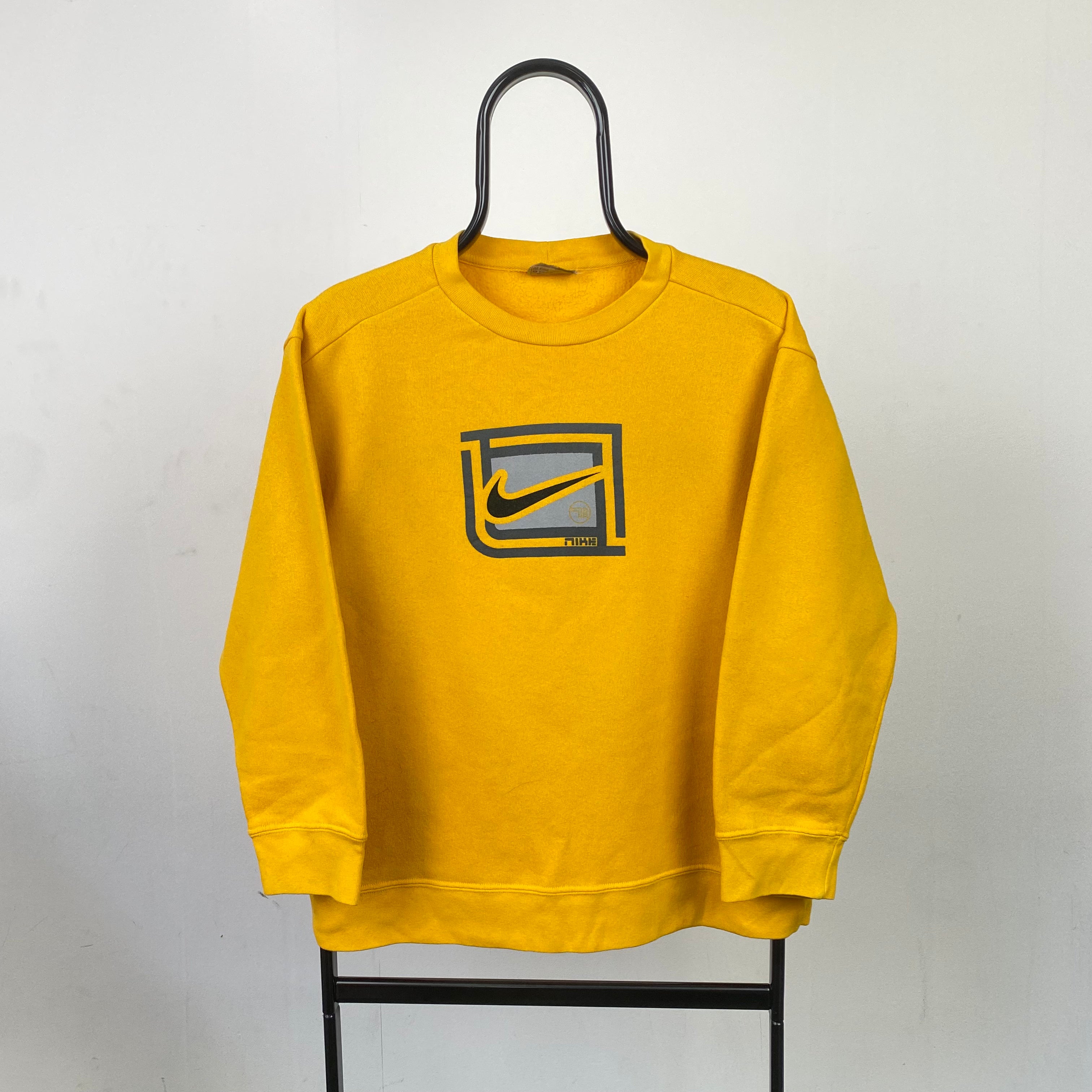 Nike yellow 2025 sweatshirt vintage