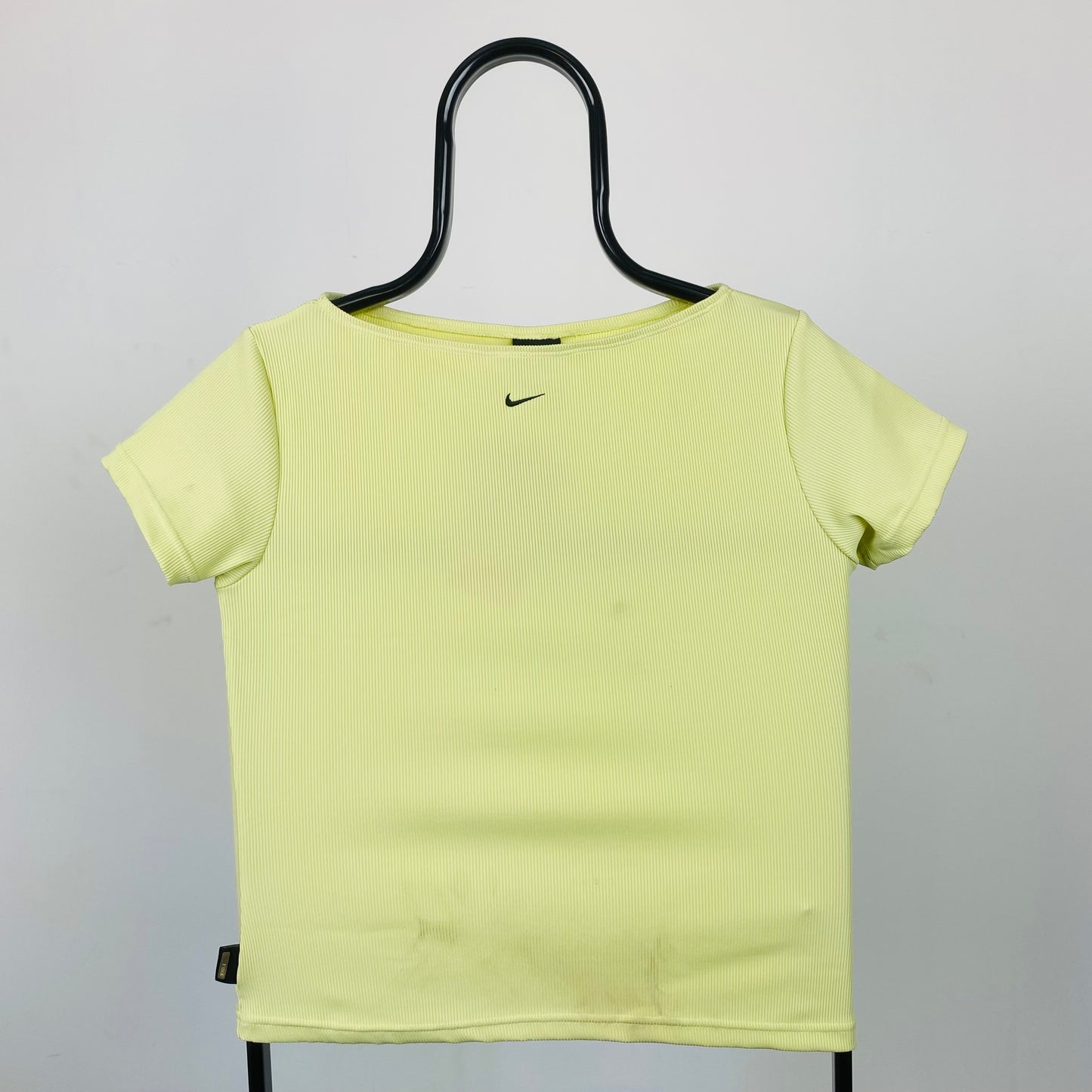 Vintage Nike Ribbed Crop T-Shirt Pastel Green Large