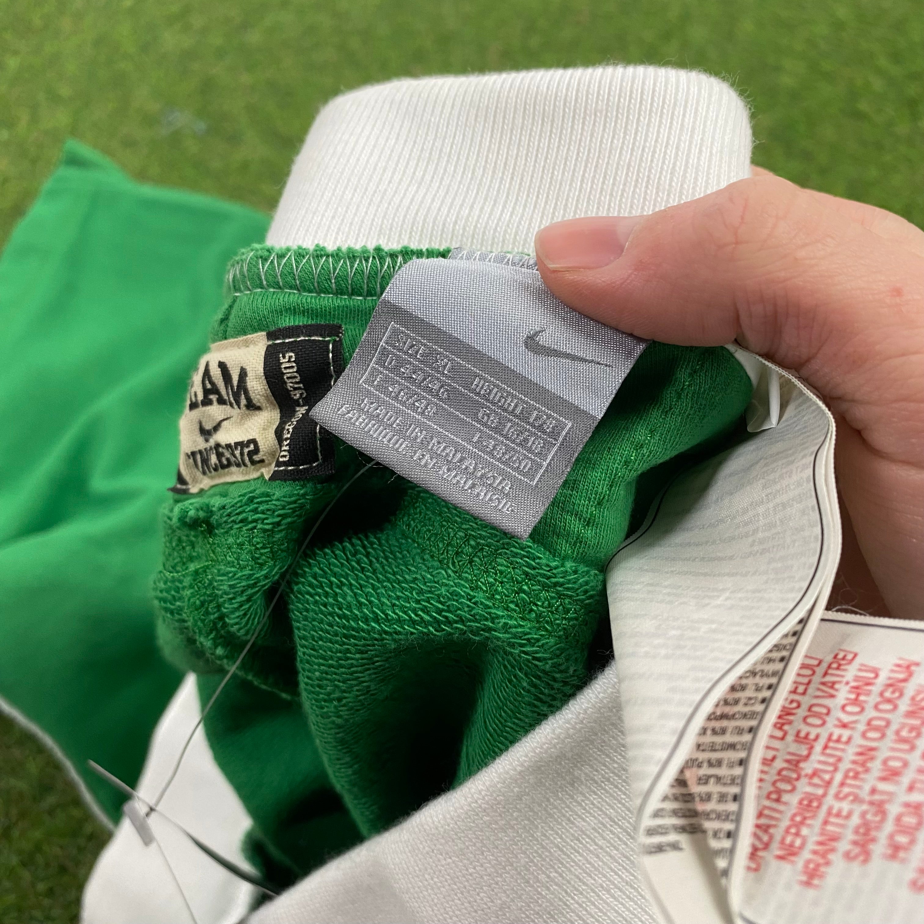 Vintage Nike Cotton Joggers Green XL