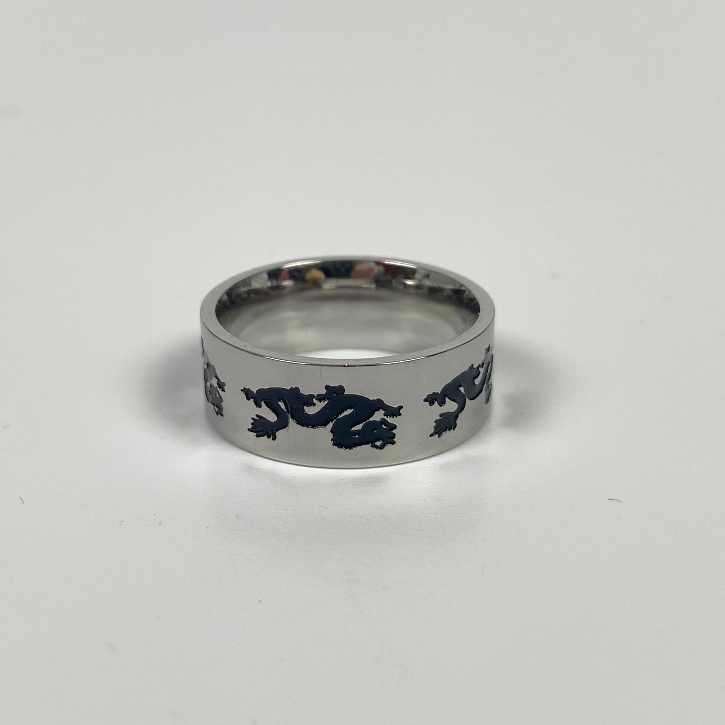 Retro Dragon Ring Silver