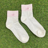 Vintage 00s Nike Socks White Pink UK3-8