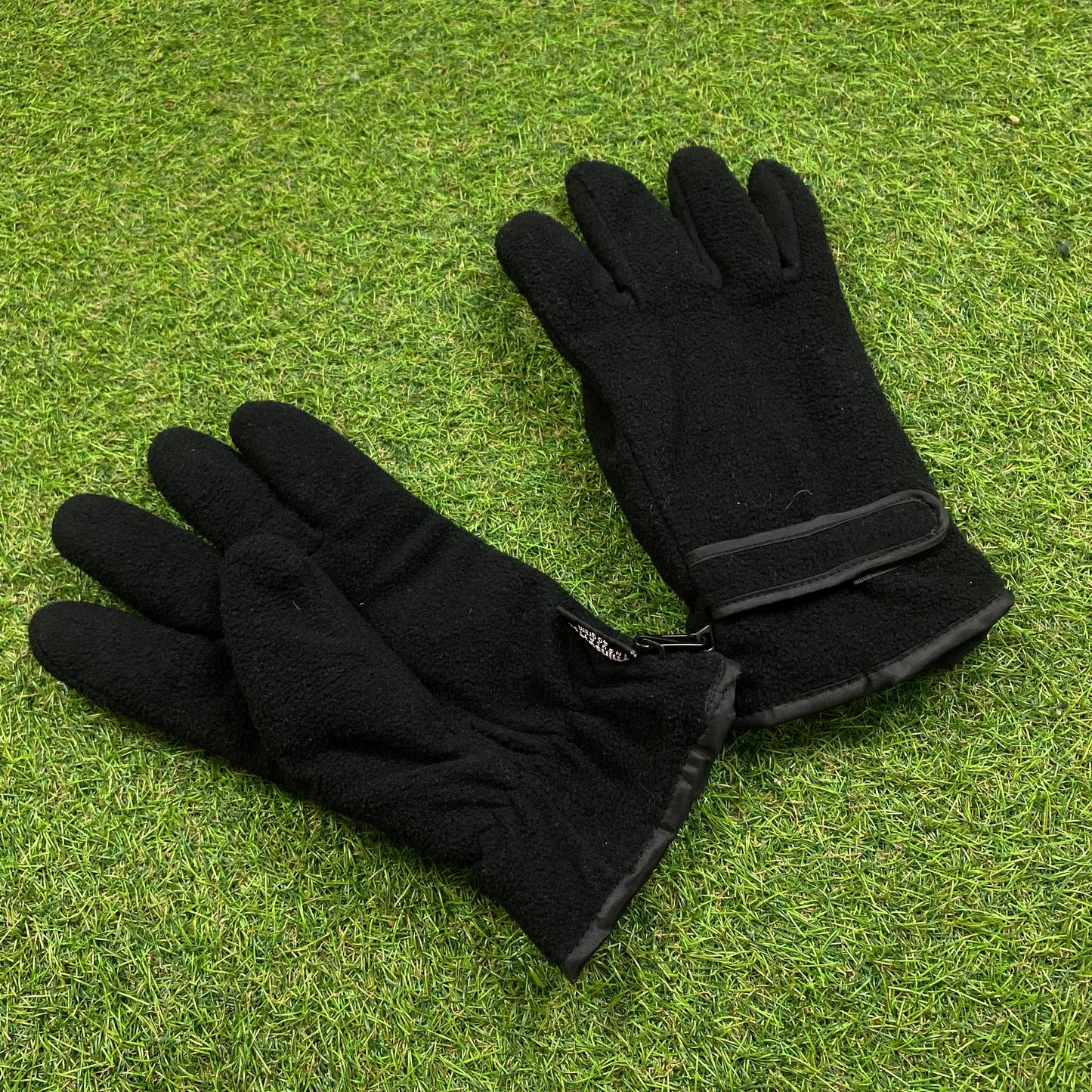 Retro 90s Thinsulate Fleece Gloves Black