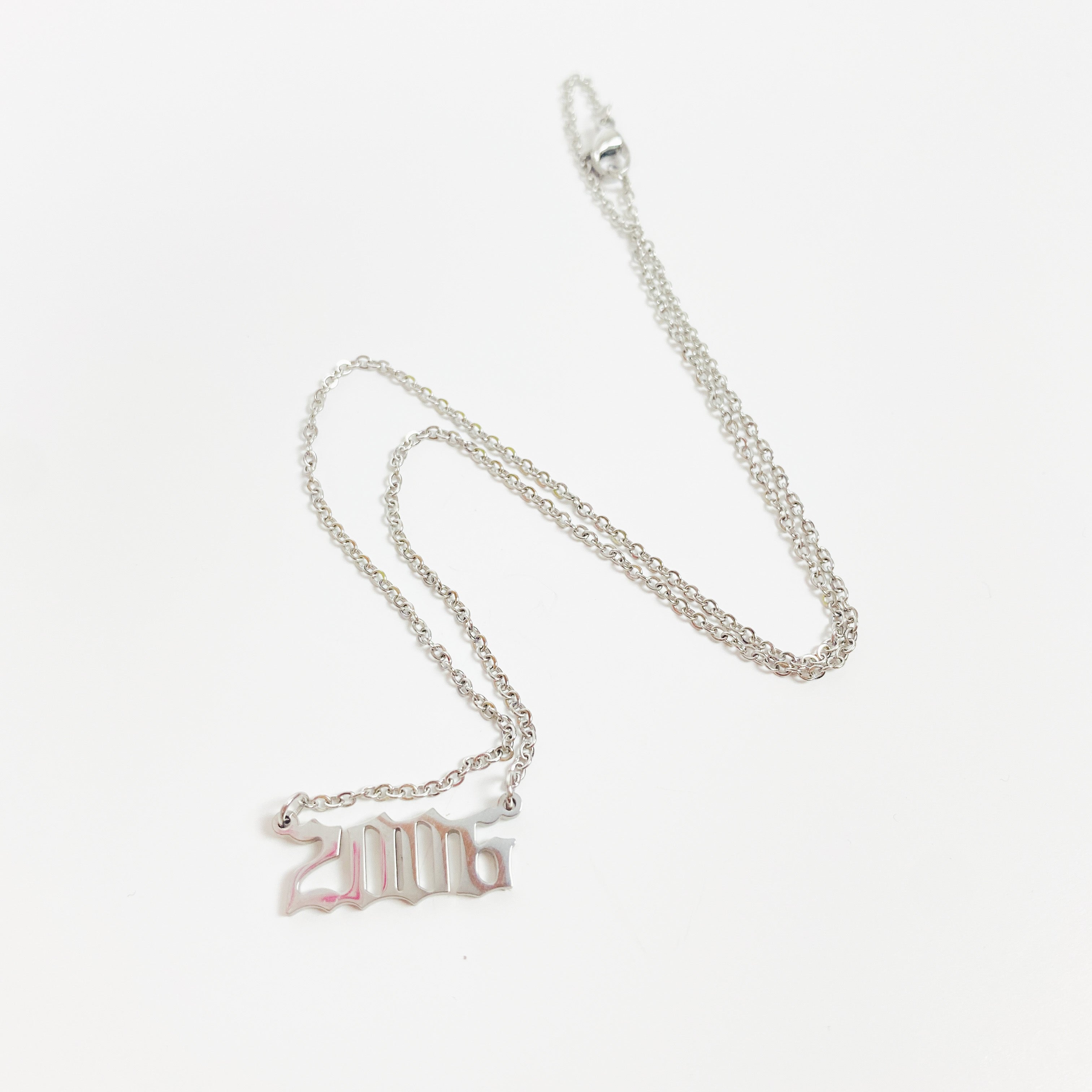 Retro 2006 Birth Year Necklace Chain Silver