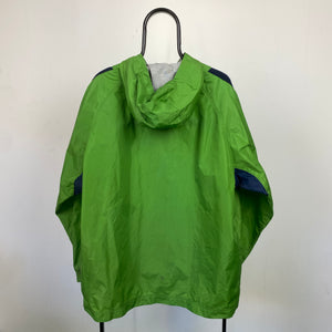 90s Nike Waterproof Cagoule Windbreaker Jacket Green Large