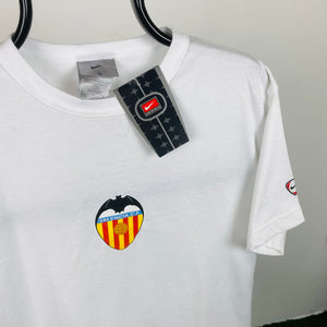 Vintage Nike Valencia Football T-Shirt White Small