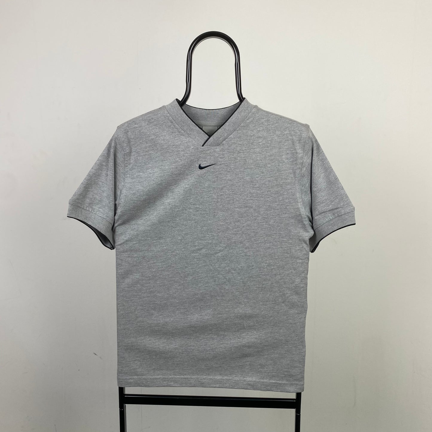 00s Nike Centre Swoosh T-Shirt Grey XS