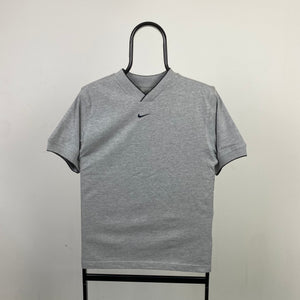 00s Nike Centre Swoosh T-Shirt Grey XS