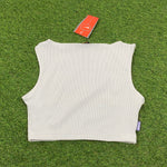 Nike Ribbed Crop Top Lavender Blue Small