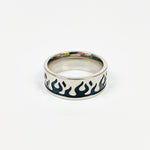 Vintage Flame Ring Silver