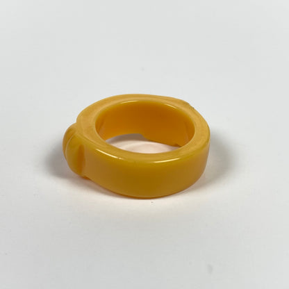 Retro Chunky Octopus Ring Orange