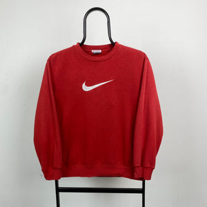 00s Nike Swoosh Sweatshirt Red XS