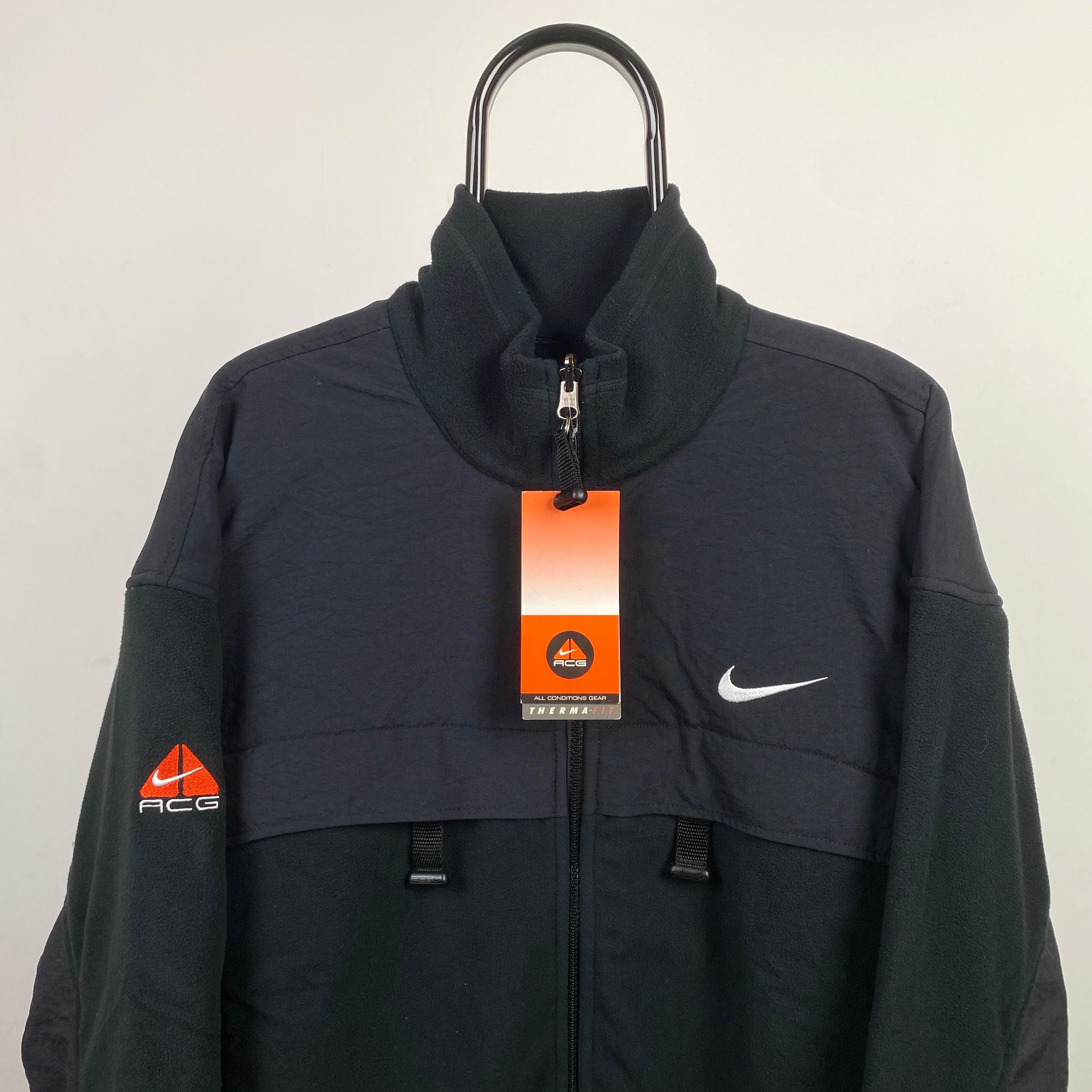 90s Nike ACG Therma-Fit Fleece Jacket Black XL – Clout Closet