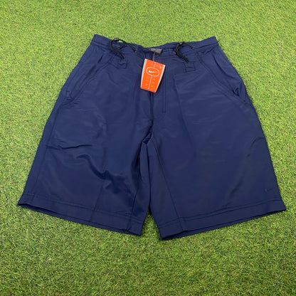 90s Nike Adjustable Shorts Blue Small